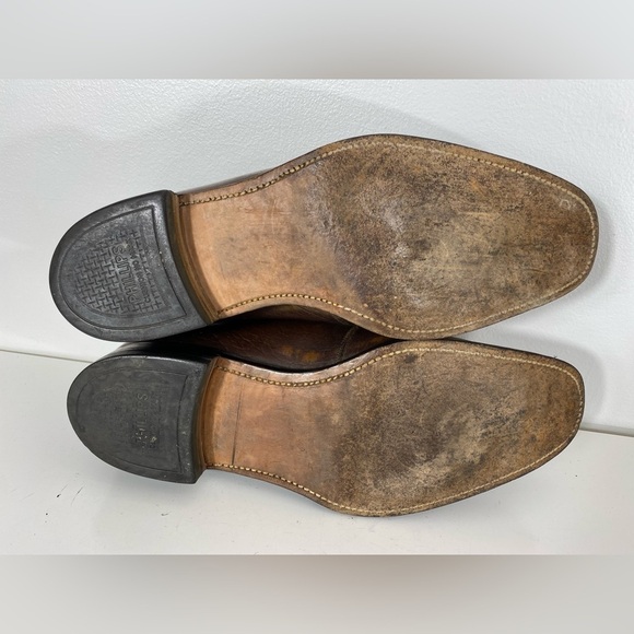 Hartt Gold Bond Mens Size 9.5 Brown Leather Derby Dress Shoes Leather Soles - Picture 5 of 13